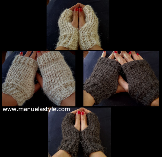 guanti senza dita; fingerless mittens.